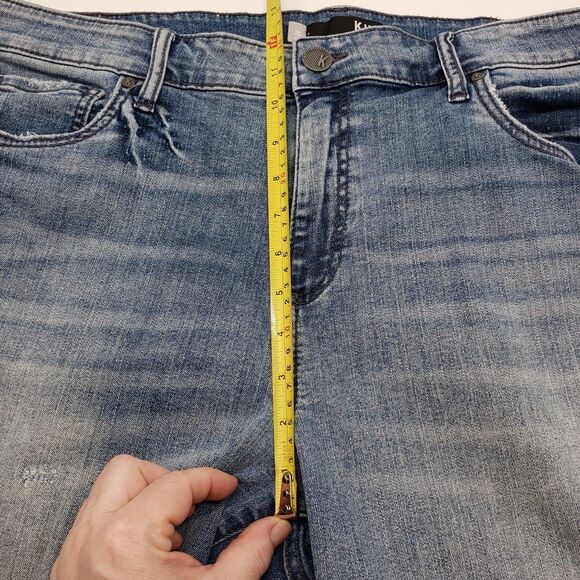 Kut From The Kloth Jeans Womens 16 Reese High Rise Ankle Straight Distressed - Picture 10 of 12